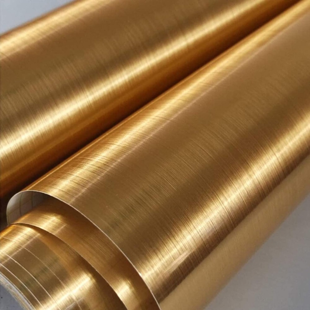 Glitter Vinyl Roll - Carta da parati dorata autoadesiva pulibile