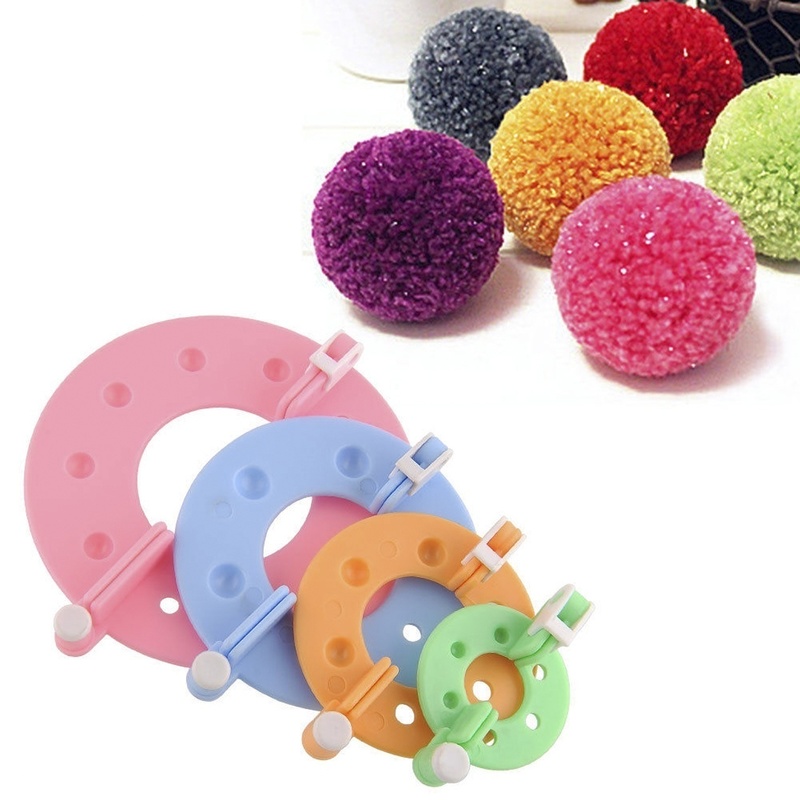 Pom Pom Maker Tool - 8PCS 4 dimensioni Fluff Ball Weaver