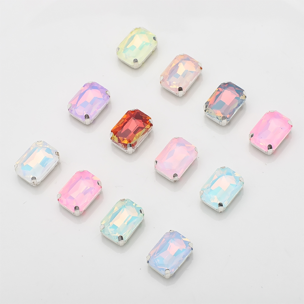 Sew On Rhinestone - 10 pz 10x14mm cucire su strass