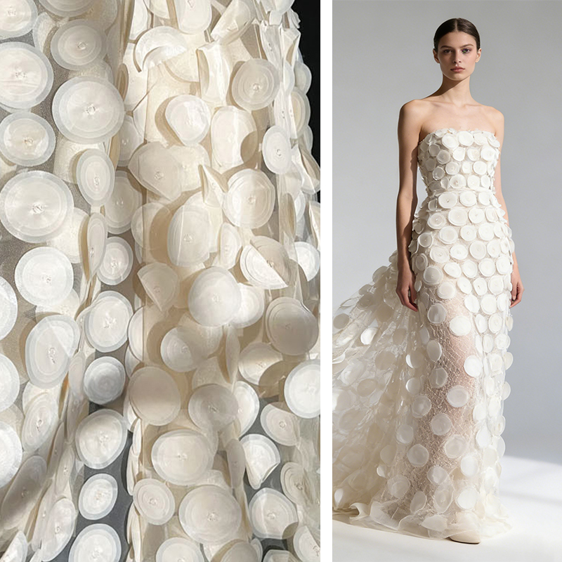 Crystal Mesh Fabric - Tessuto di garza a rete con