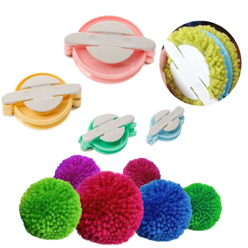 Pom Pom Maker Tool - Set di 4 Strumenti per Realizzare