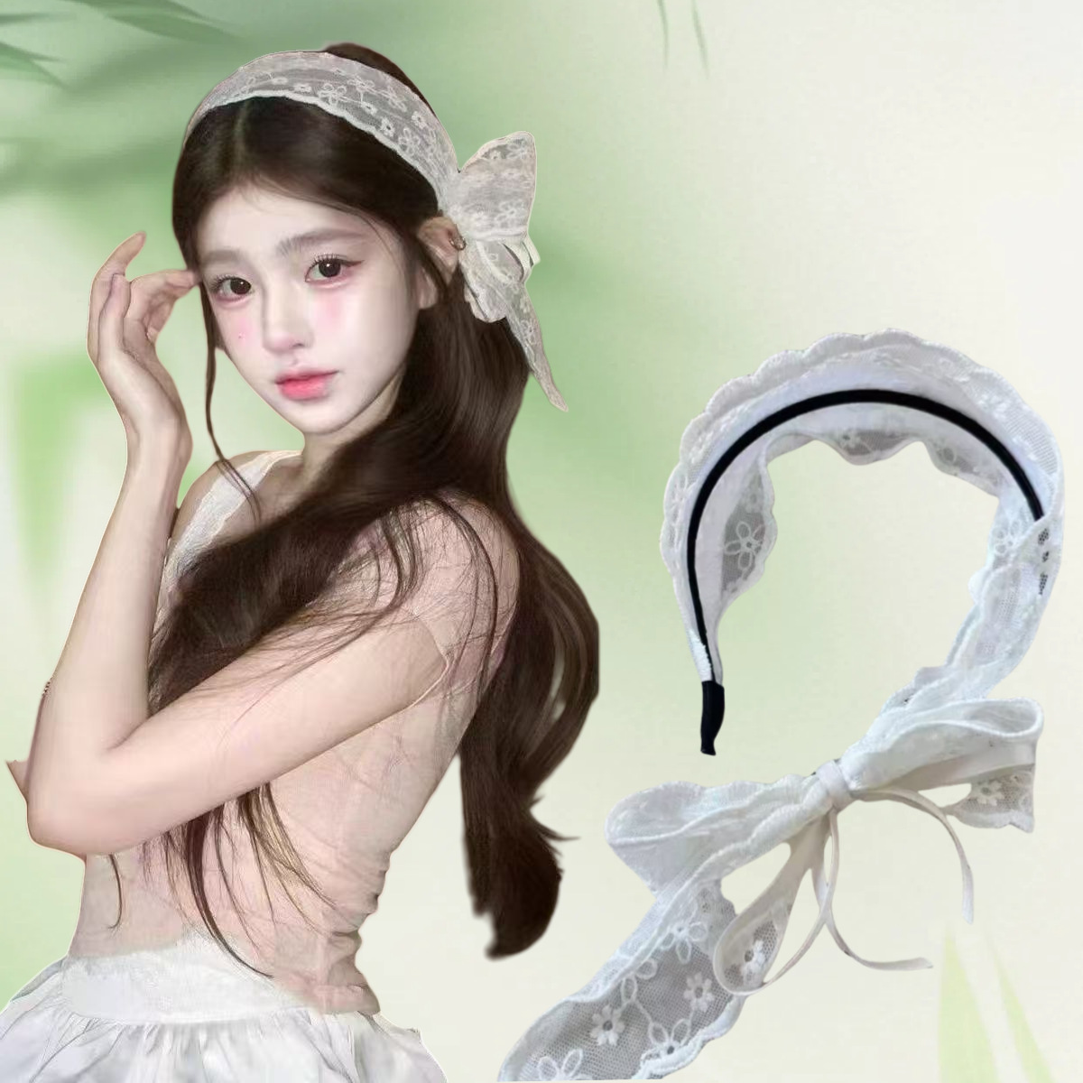 Lace Ribbon Trim - Nuova fascia per capelli in pizzo