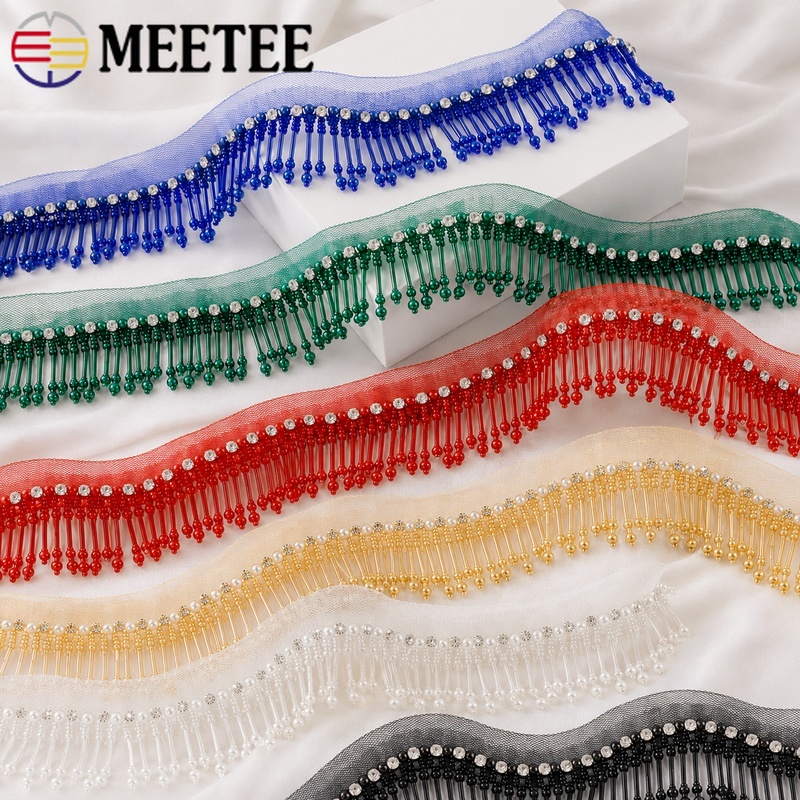 Beaded Trim Fringe - 1 metro di passamaneria in pizzo
