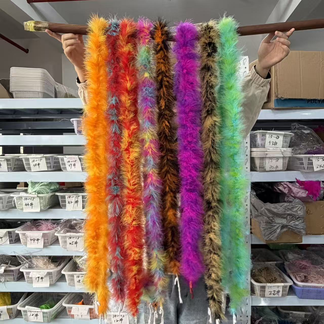 Feather Trim Marabou - Boa di Piume di Marabù Multicolore