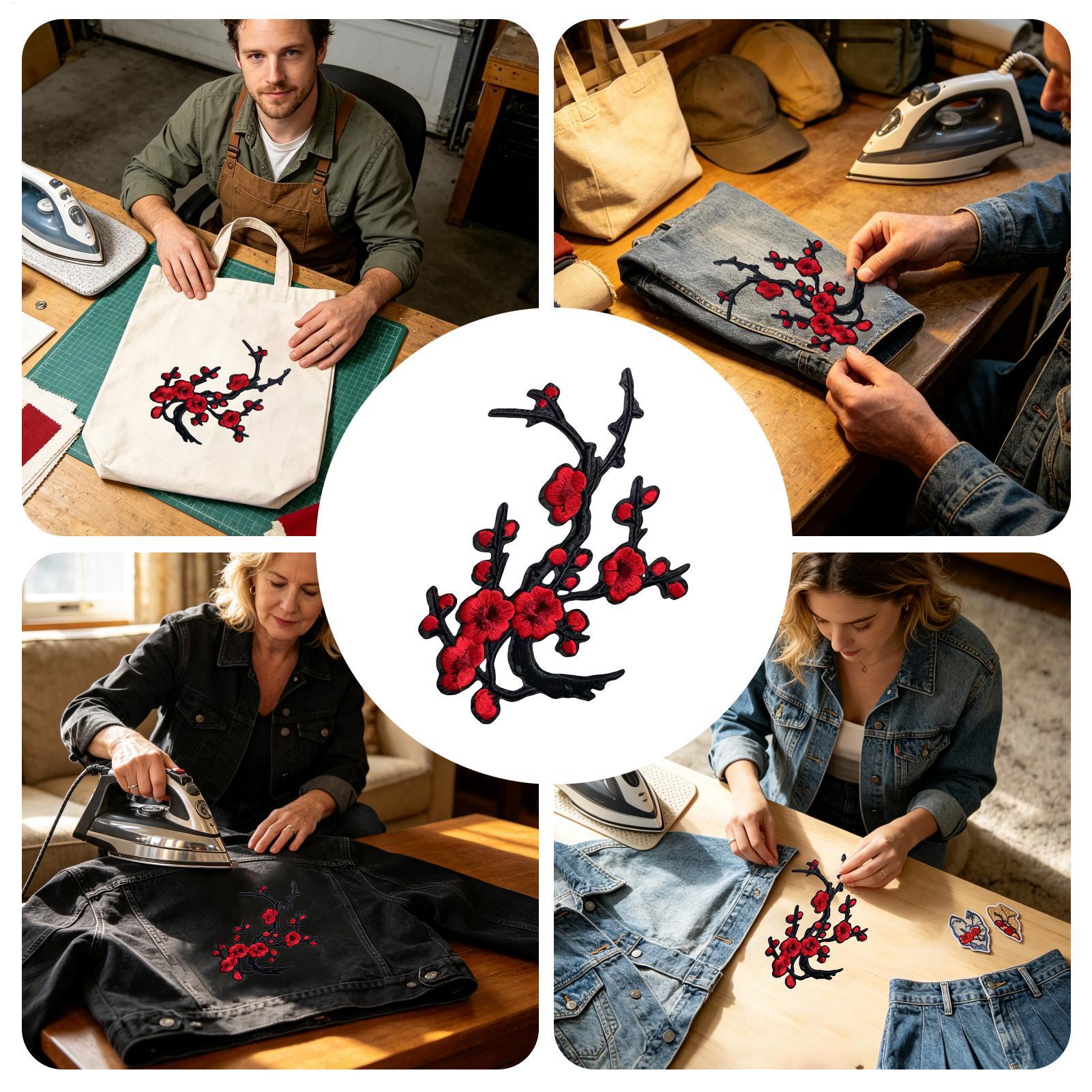 Applique Patch Flower - Toppe Termoadesive per Vestiti, Toppe Ricamate