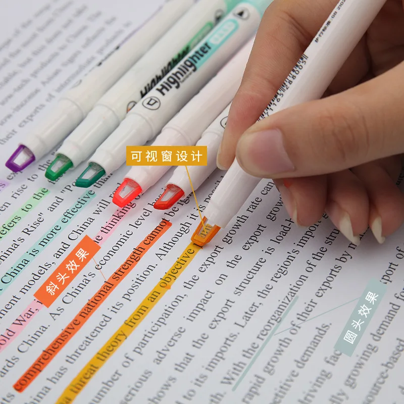 Stabilo Marker Boss - 6 colori/Set evidenziatore con punta della