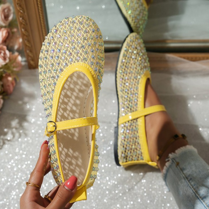 Crystal Mesh Fabric - Scarpe Basse da Donna alla Moda