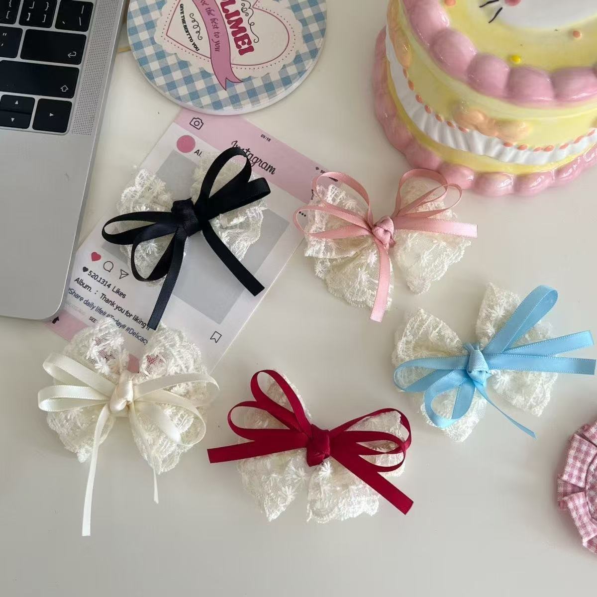 2 forcine per capelli eleganti - Lace Ribbon Trim recensione e prezzo