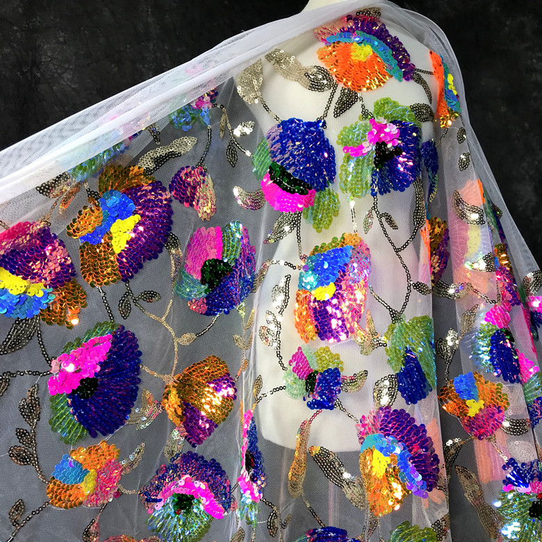 Abito in rete lucida con fiori - Crystal Mesh Fabric recensione e prezzo