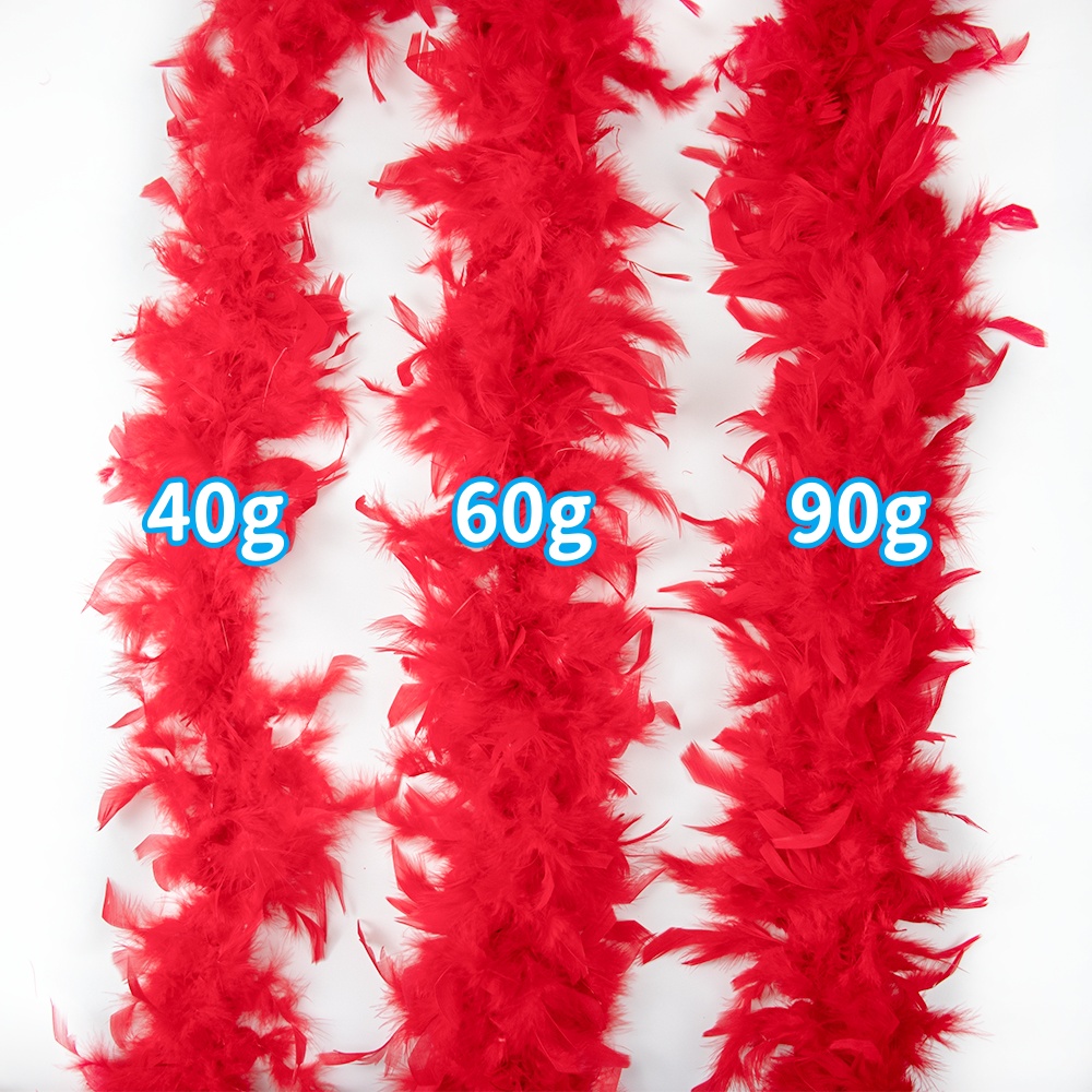 Boa di piume di marabù rosso s - Feather Trim Marabou recensione e prezzo