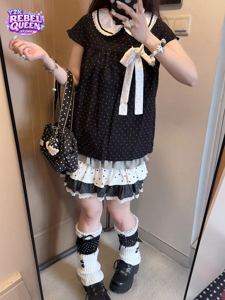 Completo Y2K Kawaii Giapponese - Lace Ribbon Trim recensione e prezzo