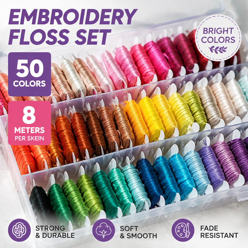 Kit di Fili da Ricamo 100% Cot - Embroidery Craft recensione e prezzo