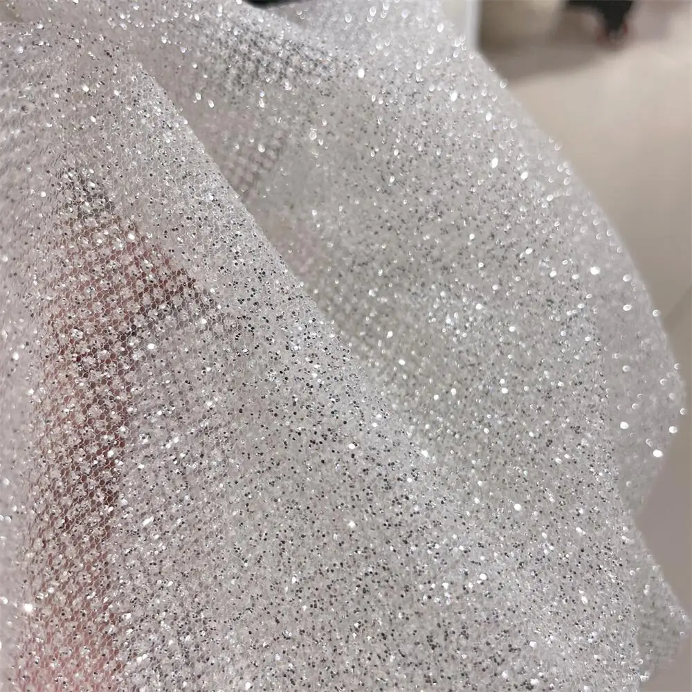 Filato netto con glitter argen - Crystal Mesh Fabric recensione e prezzo